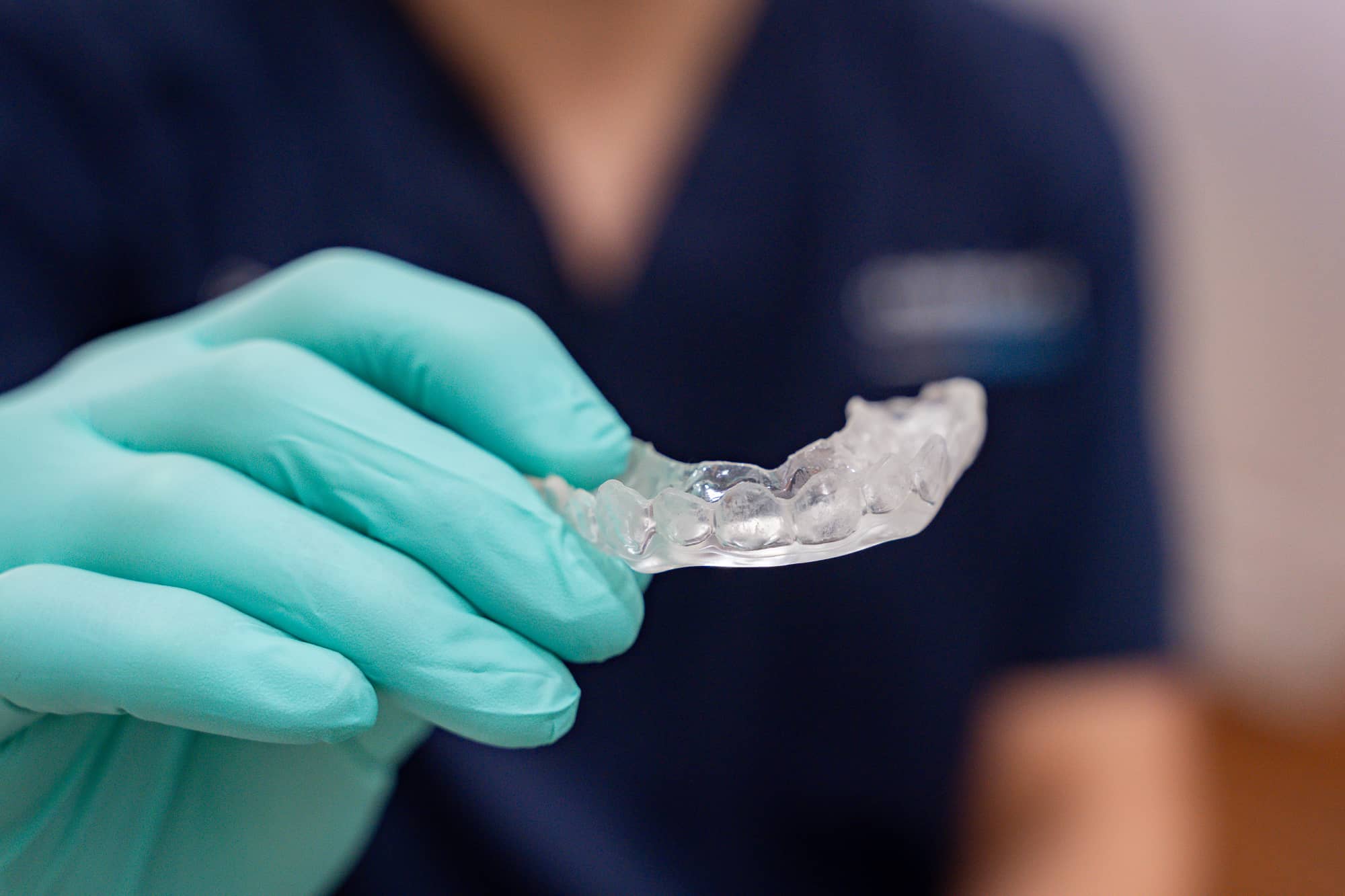Clear bite splint to help reduce teeth grinding