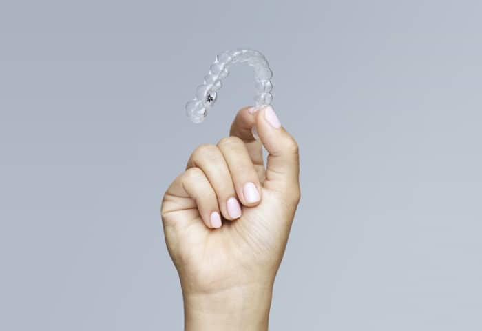 Clear aligners from Invisalign are made of clear, high-grade plastic.