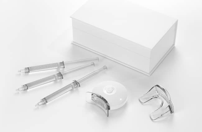 DIY at-home whitening kits are available from a dentist or many different stores and brands.