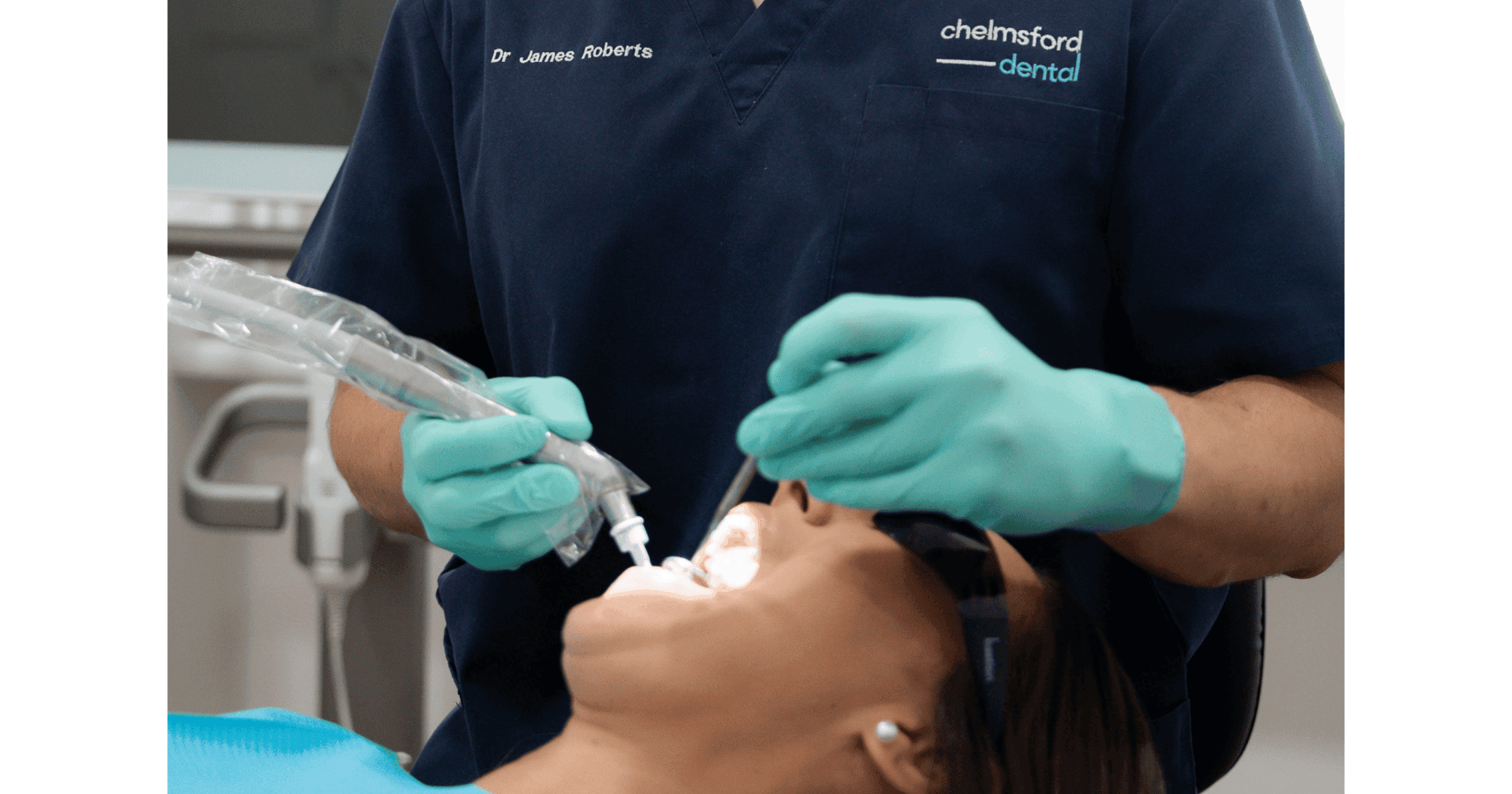 Mount Lawley dentist applying protective dental sealant to a patient's teeth