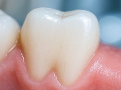 a tooth with hairline crack